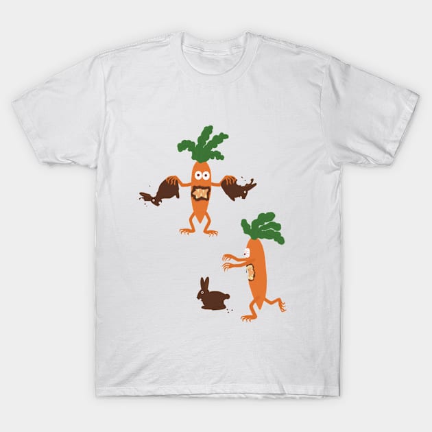 Easter zombie carrots attack T-Shirt by Improgism 